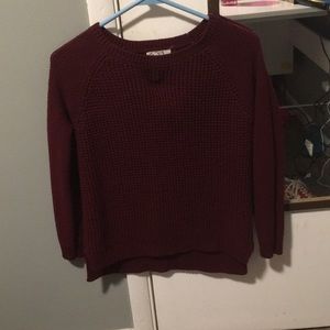 Dark red sweater